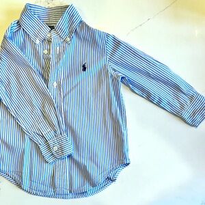 Ralph Lauren Striped Blue Kids Shirt